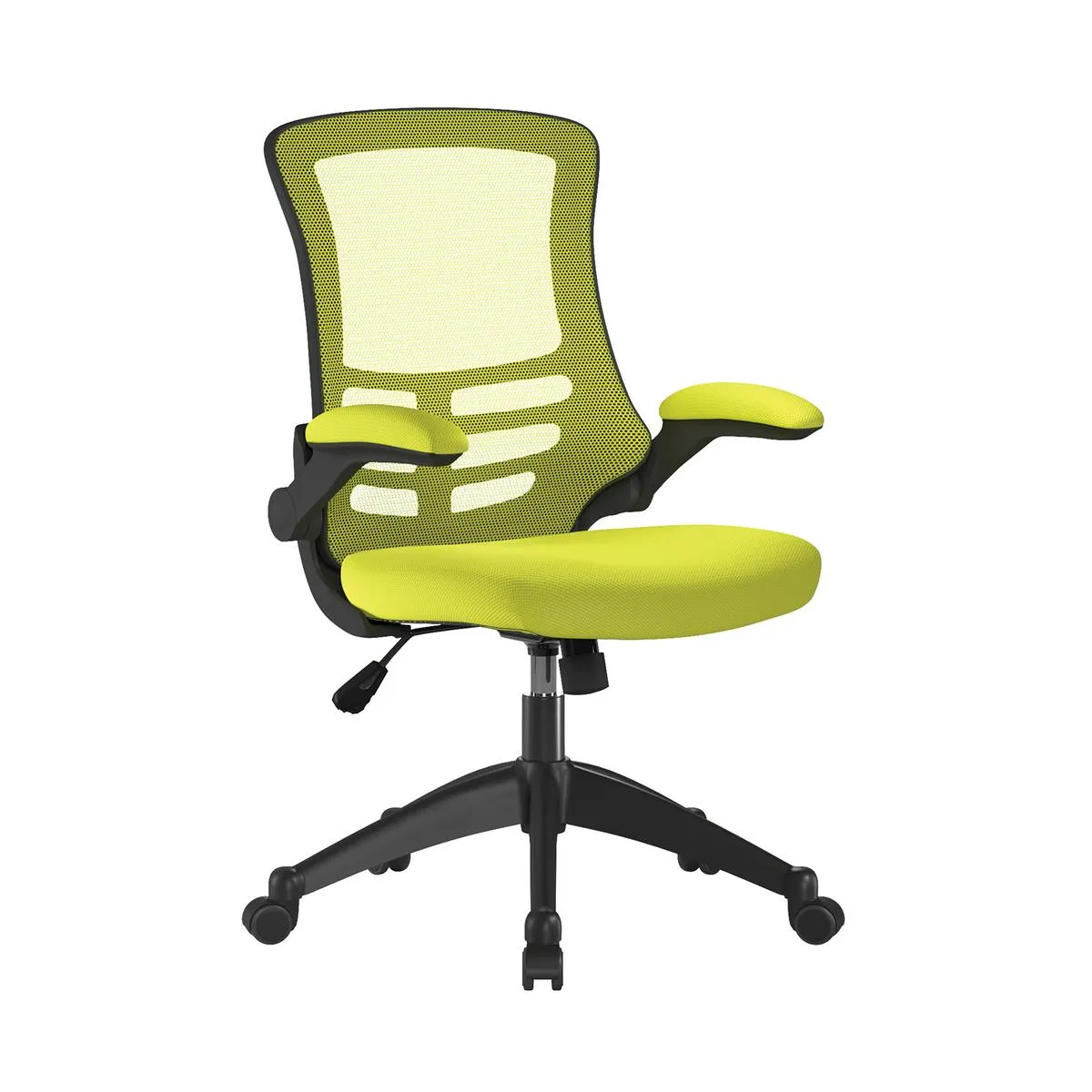 Luna Designer High Back Mesh Chair with Folding Arms - Green Luna Designer High Back Mesh Chair with Folding Arms - Green